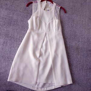 white dress with cutout back